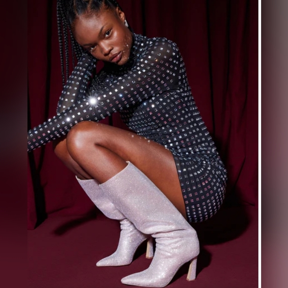 Sexy Glam Steve Madden Rhinestone Boots - Picture 8 of 8